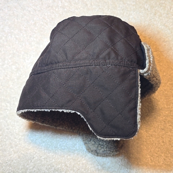 Janie and Jack Brown Quilted Sherpa Trapper Hat - Picture 2 of 5